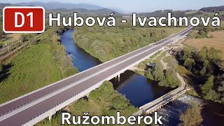 Výstavba diaľnice D1 Hubová  Ivachnová september 2023 [upl. by Leshia]