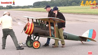 Giant RC Nieuport 28 WW1 biplane  LMA Elvington Show 2024 [upl. by Downey]