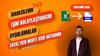 PROGRAMSIZ EXCELDEN WORDE VERİ AKTARMA1VİDEOİDARECİLERİN İŞİNİ KOLAYLAŞTIRACAK UYGULAMALAR [upl. by Olia]