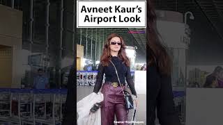 Avneet Kaurs airport look is a complete steal deal  Video [upl. by Sherm]