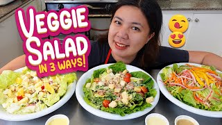 3 Vegetable Salad Recipes [upl. by Ydarg]