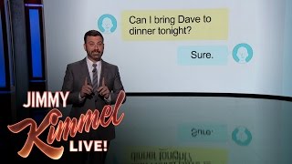 Jimmy Kimmel Explains Passive Aggressive Texts [upl. by Virgilio910]