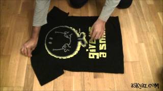 How To Fold a Tshirt in 2 Seconds [upl. by Quintin352]