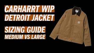 The ULTIMATE Carharrt WIP Detroit Jacket Sizing Comparison [upl. by Suivatnad]