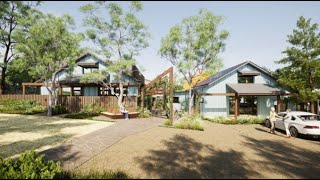 Brougham Street Cohousing DKO Design Virtual Site Flythough [upl. by Ardnusal520]