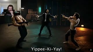 Epic Rap Battles John Wick vs John Rambo vs John McClane ReactionBattle Score [upl. by Wickner]