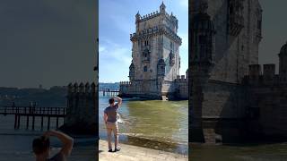 A worthy tourist trap BELEM TOWER Manueline style architecture  Lisbon Portugal 🇵🇹 shorts [upl. by Aicnatsnoc]