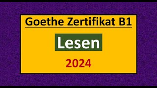 Goethe Zertifikat B1 Lesen Modelltest mit Antworten am Ende  Vid  202 [upl. by Tamma765]