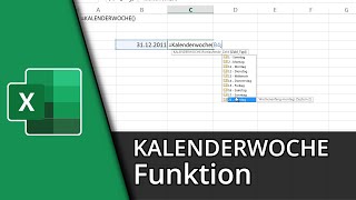 Excel Kalenderwoche Funktion  KALENDERWOCHE ✅ Tutorial [upl. by Nuri]