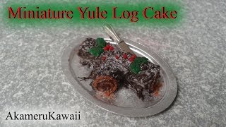 Miniature Yule Log Cake  112 scale doolhouse food tutorial [upl. by Fritzsche]