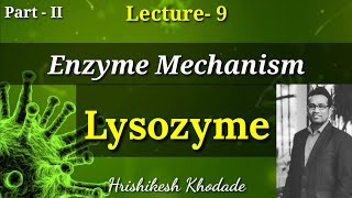 Lect9pII  Lysozyme Enzyme Action  Enzyme Mechanism  General Acid Catalysis  Hydrolysis type [upl. by Launame]