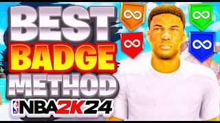 NBA 2K24 UPDATED UNLIMITED BADGE METHOD AFTER PATCH HOW TO GET BADGES FAST ON NBA 2K24 [upl. by Ieso]