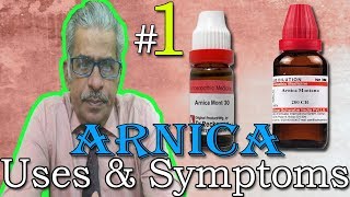 Arnica in Hindi Part 1  Uses amp Symptoms in Homeopathy by Dr P S Tiwari [upl. by Lebna]