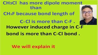 Explained why CH3Cl has more dipole moment than CH3F IIT JEE Chemistry 12th class [upl. by Nehttam510]