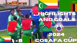 Comoros vs Zambia 10  Highlights and Goals  3nd Round  Group B  2024 COSAFA Cup [upl. by Sutit526]