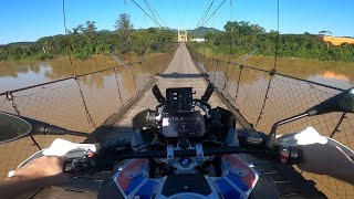 BMW GSA 1250 na ponte pênsil  Rolê por SC [upl. by Alleon]