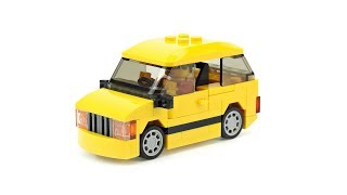 LEGO Yellow Car for Camper Trailer MOC Building Instructions [upl. by Geanine]