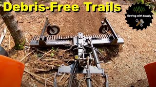 Tractor Landscape Rake and Grapple Make the Perfect Pair for Forest Cleanup [upl. by Ennairek]