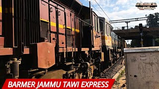 14661 BARMER JAMMU TAWI EXPRESS with Twin WDP4D Arriving Delhi cantt  बाड़मेर जम्मू तवी एक्सप्रेस [upl. by Lilybel869]