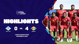 St Lucia vs Grenada  202425 Concacaf Nations League Group Stage [upl. by Nimrahc]