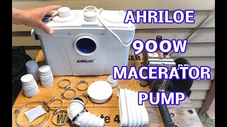 AHRILOE 900W Macerator Pump with 2 Outlets 5 Inlets [upl. by Aitahs]