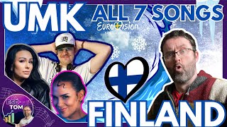 🇫🇮 UMK ALL 7 Song REACTION amp ANALYSIS  Finland  Eurovision 2024 🇫🇮 [upl. by Anined]