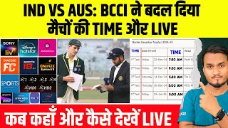 India Vs Australia 202425 Live Streaming Details amp Match Timing Changed  Boarder Gavaskar Trophy [upl. by Kemble]