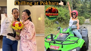 ATV RIDE IN POKHARA😍 laxmishrestha LAI NAVANI PUGDEKO NI😂 HER REACTION😂 [upl. by Menendez]