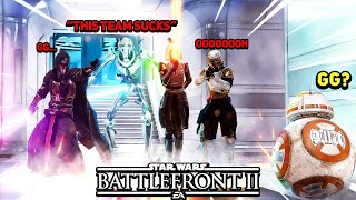 Star Wars Battlefront 2 SALTY Players amp Funny Moments in Heroes VS Villains Battlefront 2 [upl. by Vail]