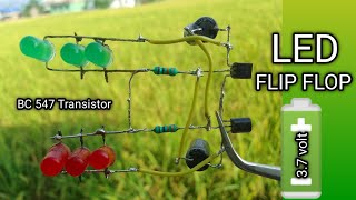 How To Make FLIP FLOP LED Flasher Police Circuit Using BC547 TransistorIn led [upl. by Devinne]