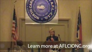 NC Gov Bev Perdues Speech to 11 Labor Legislative Conference Part 1 of 2 [upl. by Coopersmith]