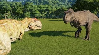 GiganotosaurusModified VS TRex IRex IRaptor Spinosaurus and Carnotaurus [upl. by Marylee]