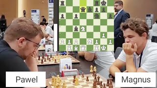 Magnus Carlsen vs Pawel teclaf  Blitz chess team championship [upl. by Cid530]