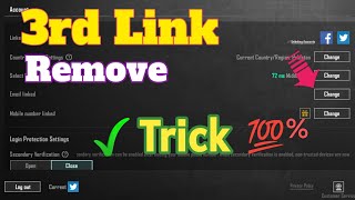 3rd link Remove Trick  Recover You Hacked Account  PUBGMOBILE [upl. by Theodor838]