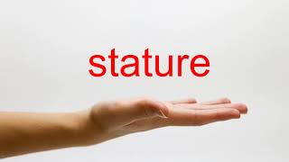 How to Pronounce stature  American English [upl. by Duster]