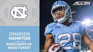 UNCs Omarion Hampton Pounds Wake Forest For A CareerHigh 244 Yards [upl. by Bremer]