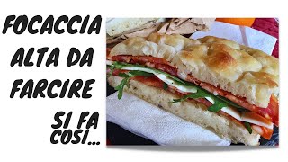 Focaccia soffice da farcire ricetta facile impasto a mano [upl. by Akieluz]