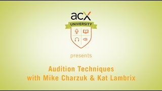 ACXU Presents Audiobook Audition Techniques and Critiques [upl. by Cecilia877]