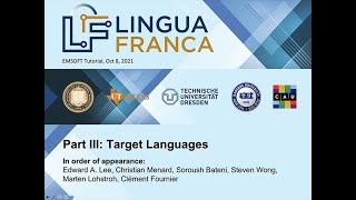 Lingua Franca Tutorial Part III Target Languages [upl. by Demeyer539]