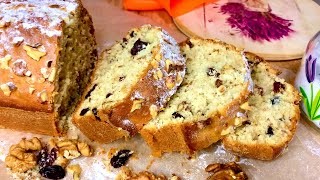 Банановый Кекс с Изюмом и Орехами рецепт  Banana Cake with Raisins and Walnuts recipe [upl. by Xxam]