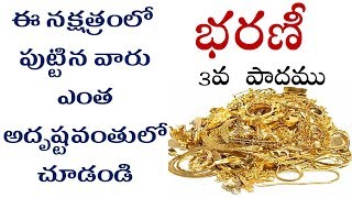 భరణి నక్షత్రము Bharani nakshatra pada 3 born  business job career guide [upl. by Odlonra382]