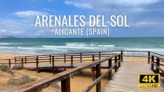 ELCHE  We tour the most IMPORTANT beach of this city ARENALES DEL SOL  4K 60FPS Walking tour [upl. by Hammel803]