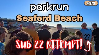 PARKRUN  SEAFORD BEACH  PACER WEEK  running pov vlog fitness race [upl. by Manwell839]