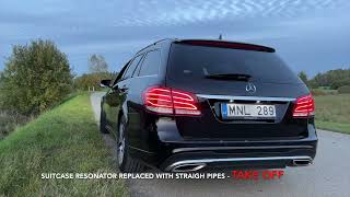 Stock Exhaust vs RESONATOR DELETE E500550 M278 Biturbo 47 V8 S212 [upl. by Lupien127]