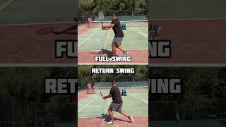 Tennis Backhand Technique Full Swing vs Return Swing vs Half Swing 🎾 shorts [upl. by Rosdniw]