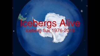 Icebergs Alive  Iceberg flux 19762019 [upl. by Retha]