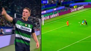 🔥 Viktor Gyökeres CRAZY GOAL vs Man City  Sporting CP vs Man City [upl. by Enomyar]