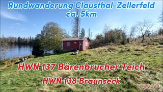 Hwn 138 BraunseckHwn 137 Bärenbrucher TeichClausthalZellerfeld [upl. by Spalding]