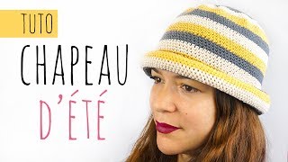 TUTO CROCHET COMMENT FAIRE UN CHAPEAU Dété BY DIYCROCHETMANIA 👒 [upl. by Anaitak]