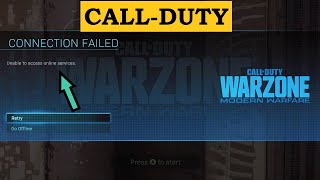 Unable to Access Online Services  Call of Duty  call of duty warzone connection failed [upl. by Yrag]